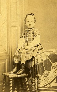 Young Girl 80000 Amiens Early Photographic Studio Vivot Old CDV Photo 1870