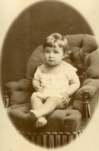 Baby Portrait Fashion 27000 Evreux Old Photo CDV Berthaud 1890