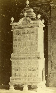 Castle Stove in Faience Meissen 41000 Blois France Old CDV Photo 1870