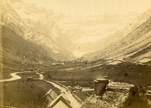 General View Panorama 65120 Gavarnie France Old CDV Photo 1870