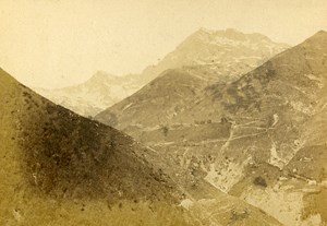 Monne Pike Panorama 65110 Cauterets France Old CDV Photo 1870