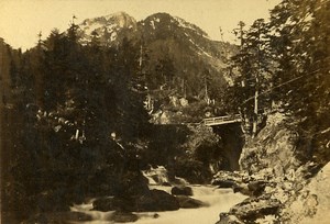 Pont d Espagne 65110 Cauterets France Old CDV Photo 1870