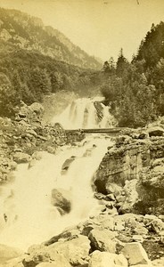 Lutour Falls 65100 Lourdes France Old CDV Photo 1870