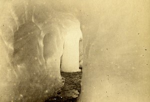 Ice Cave 74400 Chamonix France Old Photo 1870