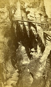 Gorges du Fier 74330 Lovagny Savoie France Old CDV Photo 1870