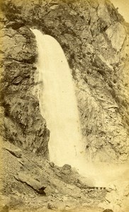 Pissevache Falls Alps Switzerland Old CDV Charnaux Photo 1870