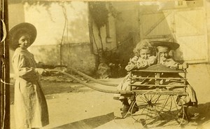 Young Boy Street Game France Old CDV Photo 1890