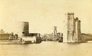 France La Rochelle Harbour Entry Old Tallon Larente CDV Photo 1870