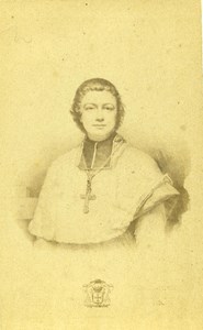 France Bordeaux Christian Religion Bishop Old CDV Photo Fourie 1870