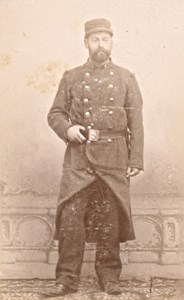 Lisieux France Military Uniform Old CDV Photo 1880'