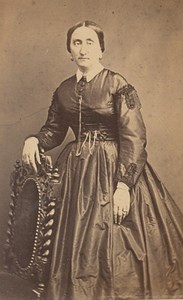 Fashion Second Empire Woman France Old CDV Photo 1865