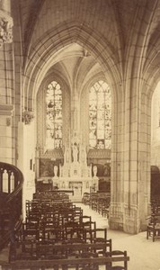 France old CDV Photo 1880 Tours Notre Dame de la Riche Church