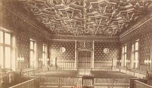 France old CDV Photo 1880 Rouen Law Court Interior