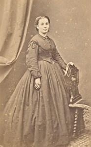Bordeaux Woman Fashion Second Empire CDV Photo 1865