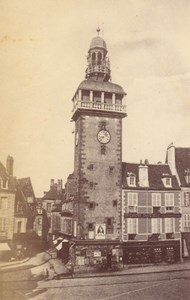 Moulin Clock Tower Jacquemart Old CDV Photo 1865