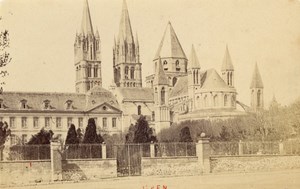 Caen Abbaye Hommes Calvados France Old CDV Photo 1875