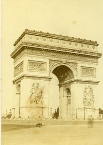 France Paris Arc de Triomphe Etoile Second Empire Old CDV Photo 1865