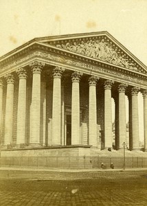 France Paris La Madeleine Church Second Empire Old CDV Photo 1865