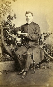 United Kingdom London Priest Man Victorian Fashion Old CDV Photo 1865