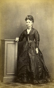 United Kingdom Ely Woman Victorian Fashion Old CDV Photo Cooke 1865