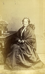 United Kingdom Ripon Woman Victorian Fashion Old CDV Photo Clarke 1865