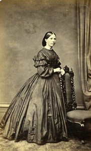 United Kingdom London Woman Victorian Fashion Old CDV Photo 1865