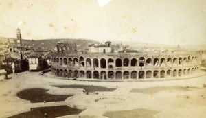 Italy Verona Arena Old CDV Photo Hogdend 1870
