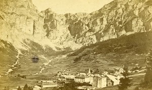 Switzerland Gemmi Panorama Old CDV Photo Randegger 1870