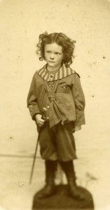 France Quesnoy sur Deule Children Fashion Old CDV Photo Mouret 1890