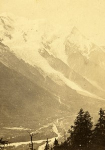 France Mont Blanc view taken from Flegere Old CDV Photo Tairraz Freres 1865