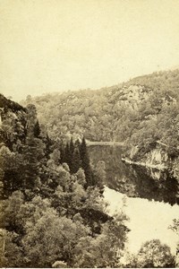 Scotland Loch Katrine Forest Lake Old CDV Photo GW Wilson 1865