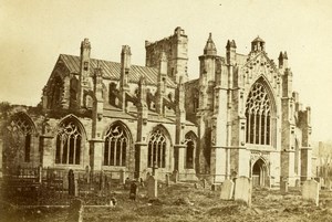 Scotland Ecosse Melrose Abbey Old CDV Photo 1865