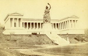 Germany Munich Ruhmeshalle Bavaria statue Old CDV Photo 1865