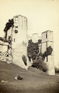 United Kingdom Kenilworth Castle Leicester's Buildings Old CDV Photo 1865