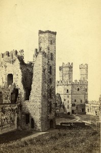 United Kingdom Wales Caernarfon Castle Ruins Old CDV Photo 1865