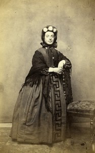 France Paris Woman Fashion of Second Empire Old CDV Photo 1865