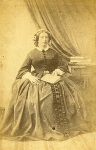 France Paris Woman Fashion of Second Empire Old CDV Photo 1865