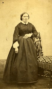 France Woman Fashion of Second Empire Old CDV Photo 1865