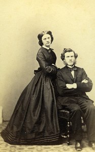 France Paris Man & Woman Fashion of Second Empire Old CDV Photo Penabert 1865