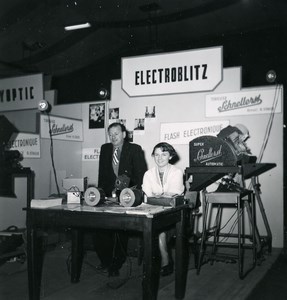 France Paris Photo Cine Sound Fair Booth Electroblitz Old Amateur Snapshot 1951