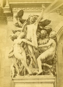 France Paris Opera Garnier Sculpture Carpeaux Group Old CDV Photo 1870