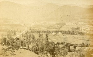 France Pyrenees Bagneres de Bigorre Panorama Mountains Old CDV Photo 1872