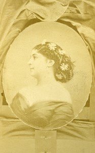 France Paris Theater Theatre Actress Celine Montaland Old CDV Photo 1870