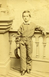 USA Boston Child Boy Fashion Old CDV Photo Lay's 1865
