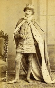 United Kingdom Theatre Stage Actor Costume Fashion Old CDV Photo Ed. Baker 1870