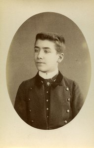 France Paris Schoolboy Young Man Fashion Old CDV Photo Louis 1900
