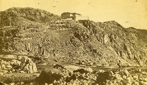 Germany? Castle Fort House? On a Hill Old Photo CDV 1870'