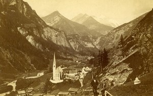 Austria Heiligenblut am Grossglockner Panorama Old Photo CDV Unterberger 1870'