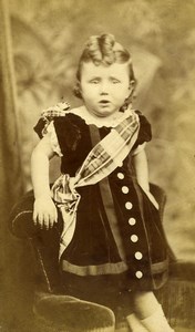 United Kingdom Sheffield Child Portrait Fashion Old CDV Photo Sunderland 1880