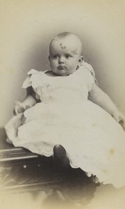 United Kingdom Norwich Baby Portrait Fashion Old CDV Photo Jennings 1870